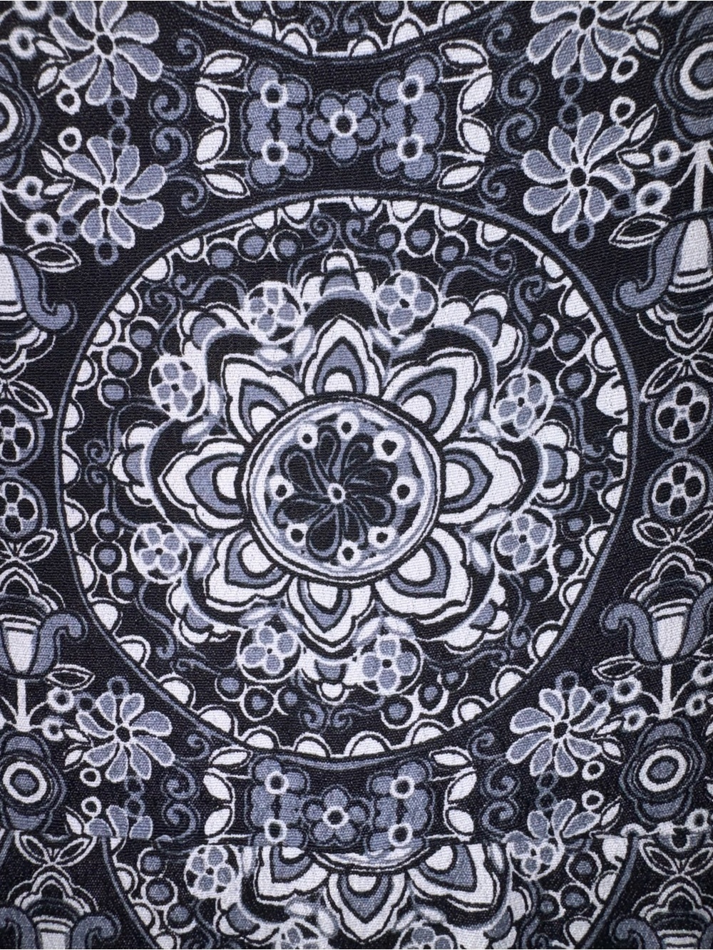 Boden Grey & White Medallion Print Dress | Long Sleeve | Size US 8 (UK 12) NWT - Picture 13 of 14
